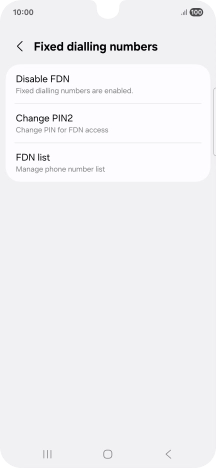 Press Disable FDN.