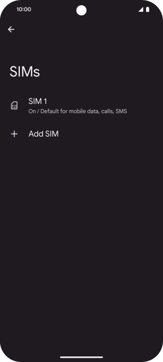 Press Add SIM.