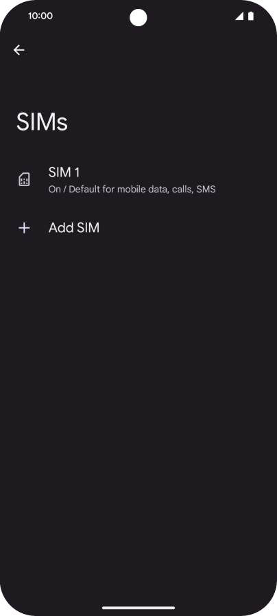 Press Add SIM.