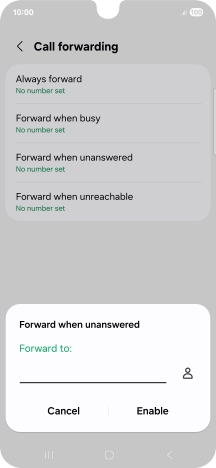 Key in +447836121121 and press Enable.