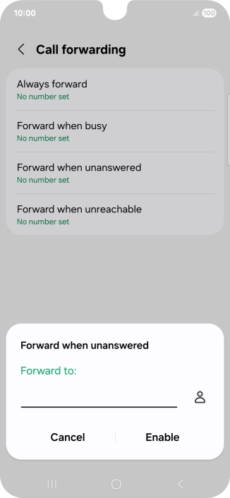 Key in +447836121121 and press Enable.