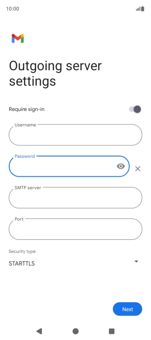 Press the field below 