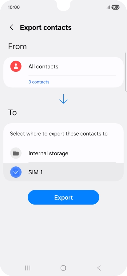 Press Export.