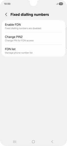 Press Enable FDN.