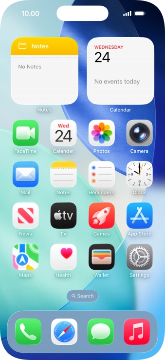 Press the message icon.