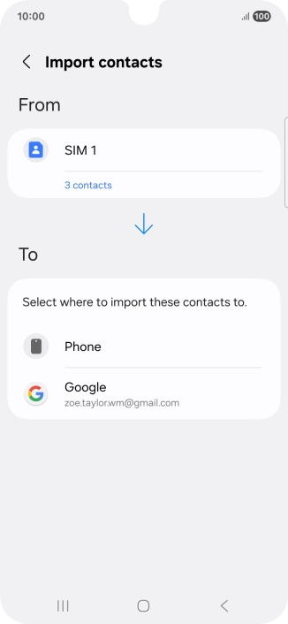 Press the required Google account.