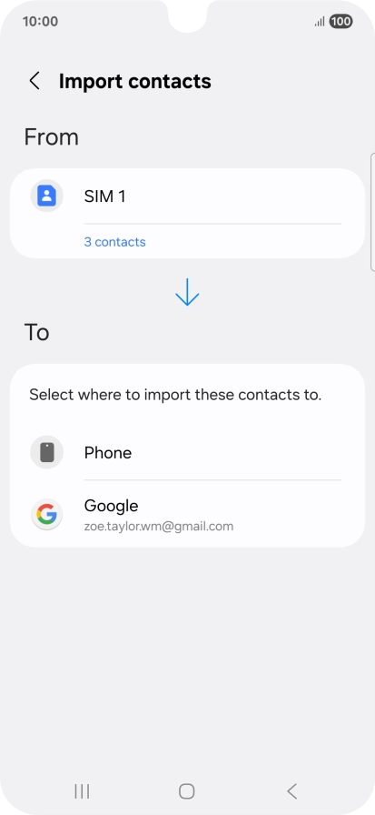 Press the required Google account.