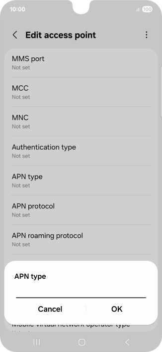 Key in mms and press OK.