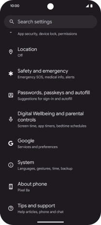Press Google.