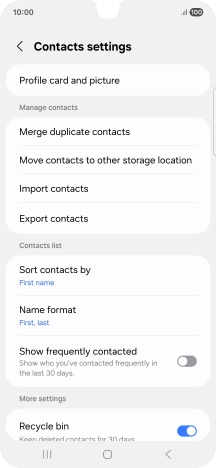 Press Import contacts.