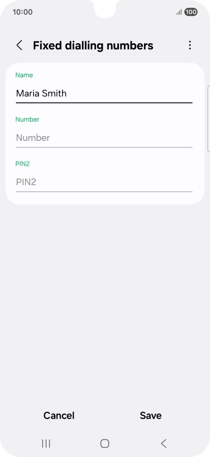 Press Number and key in the required phone number.