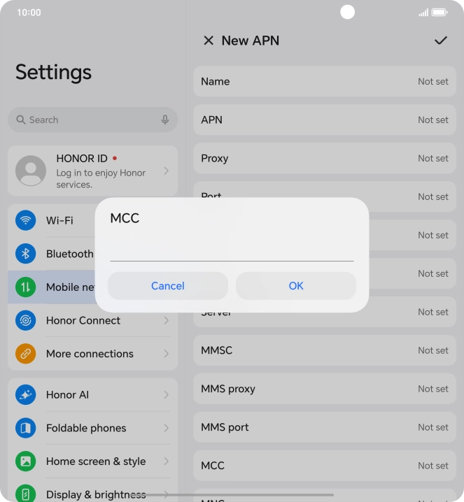 Key in 234 and press OK.