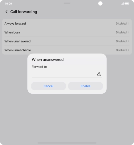 Key in +447836121121 and press Enable.