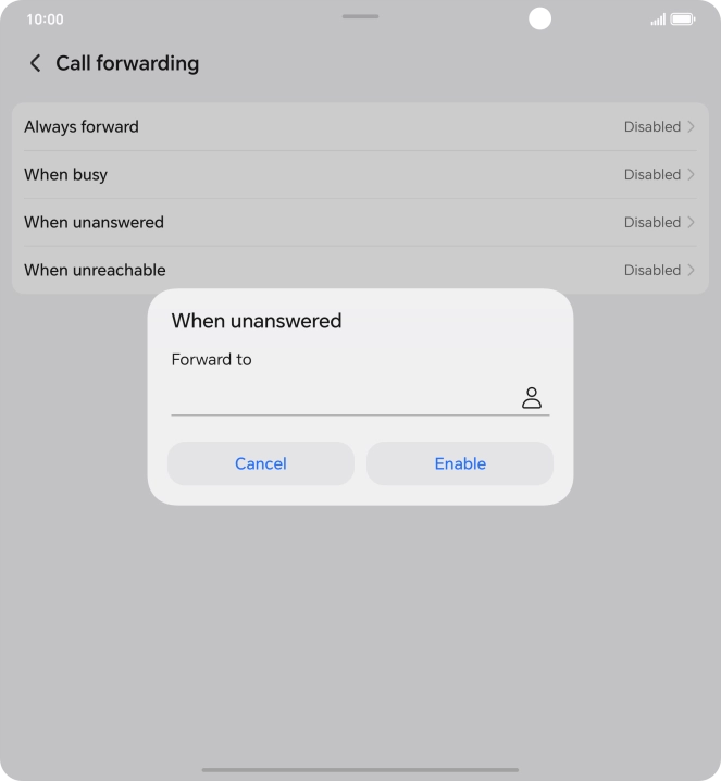 Key in +447836121121 and press Enable.