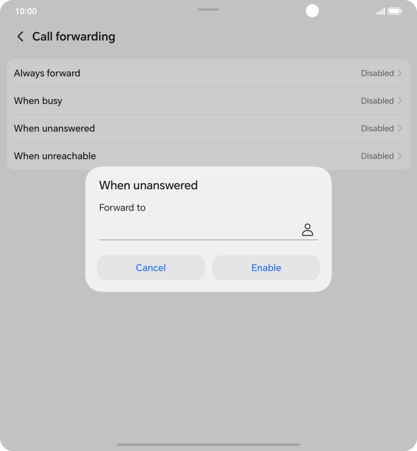 Key in +447836121121 and press Enable.