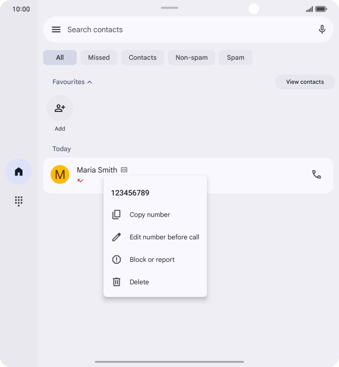 Press Block/report spam.
