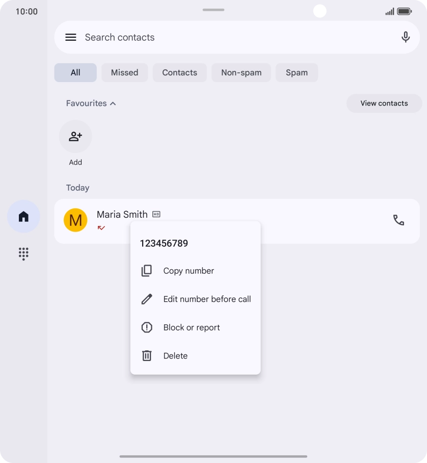 Press Block/report spam.