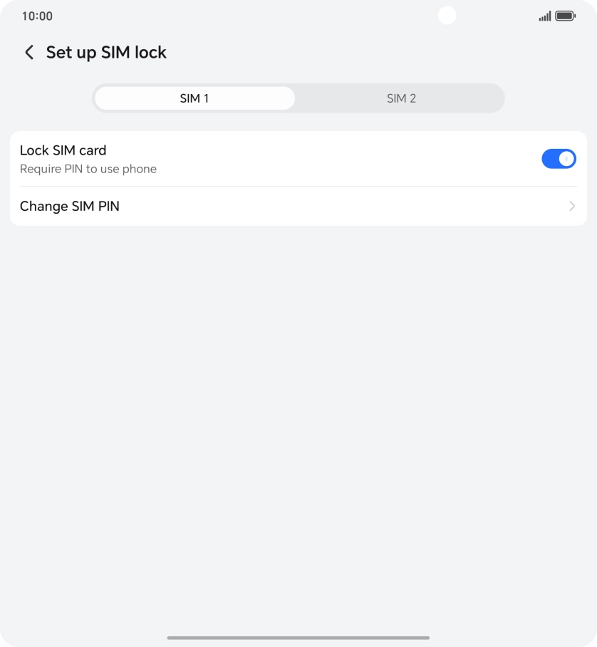 Press Change SIM PIN.