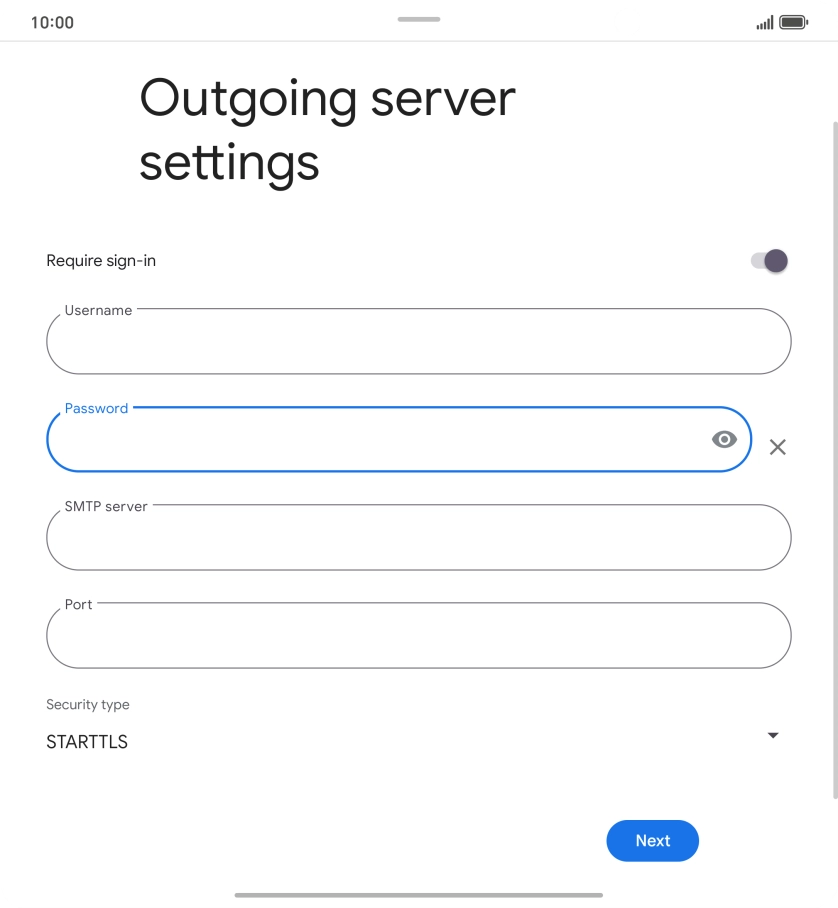 Press the field below 