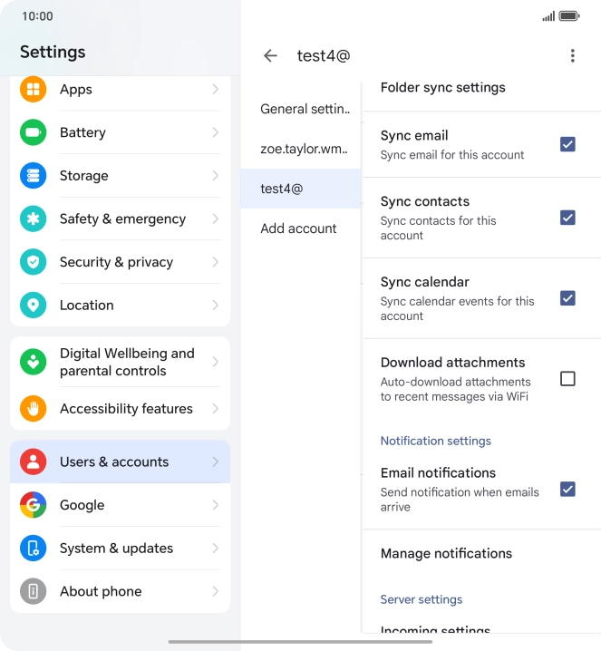 Press the field next to 