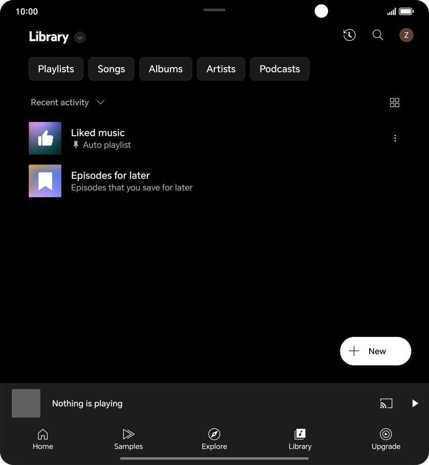 Press the drop down list.