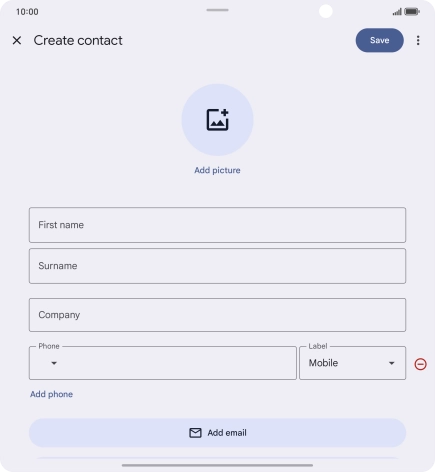 Press First name and key in the required first name.