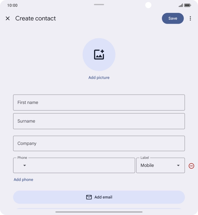 Press First name and key in the required first name.
