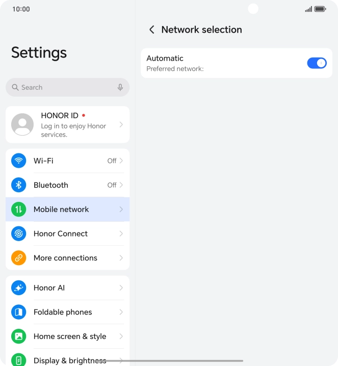 Press the indicator next to 
