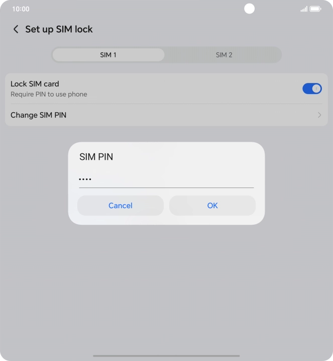 Key in your current PIN and press OK.