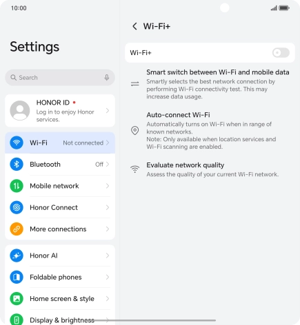 Press the indicator next to 