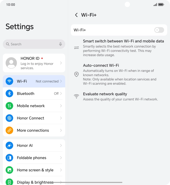 Press the indicator next to 