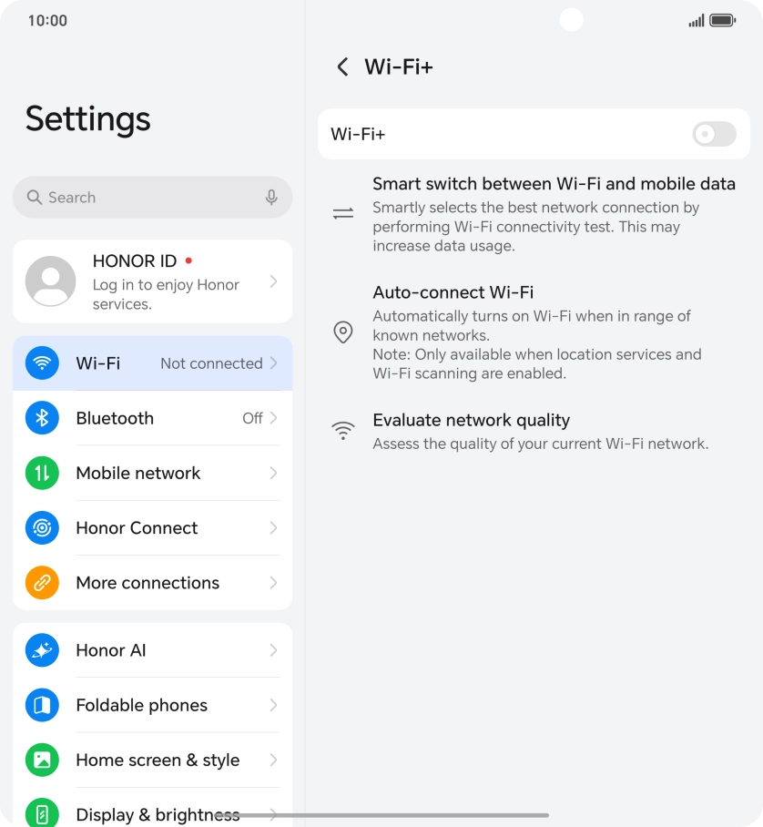 Press the indicator next to 