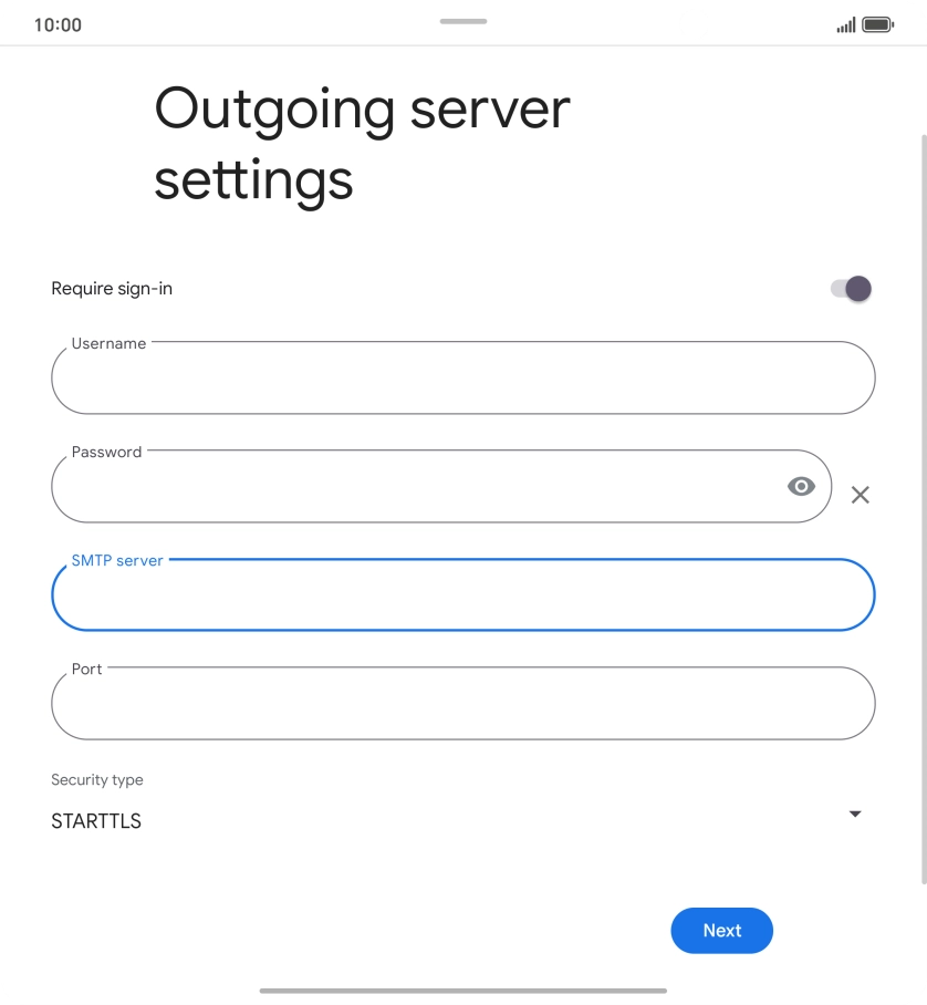 Press the field below 