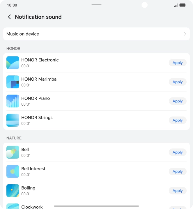 Press the required message tones to hear them.