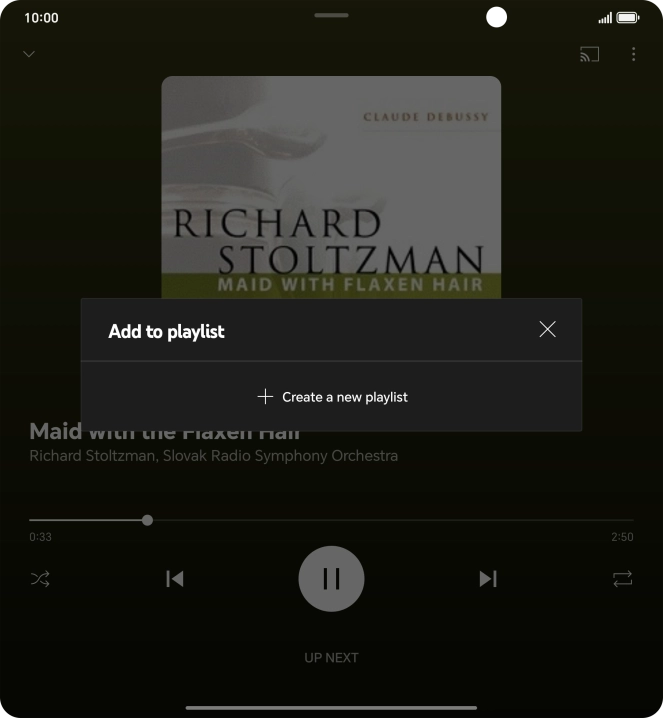 Press Create a new playlist.