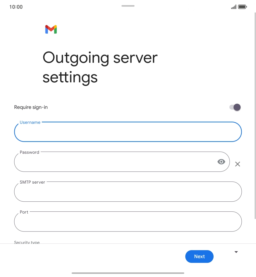 Press the field below 