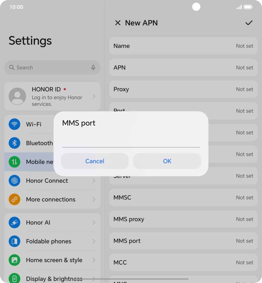 Key in 8799 and press OK.
