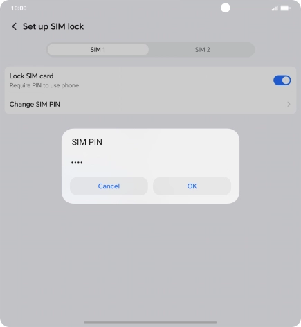 Key in a new four-digit PIN and press OK.