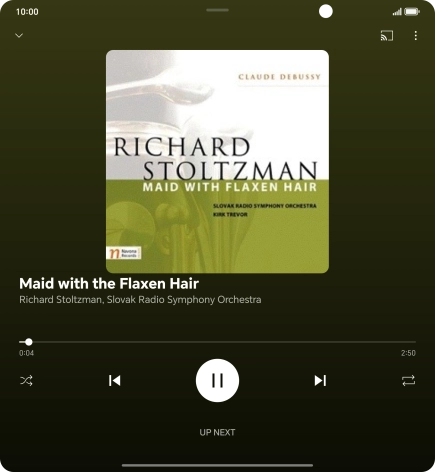 Press arrow right to go to the next audio file.