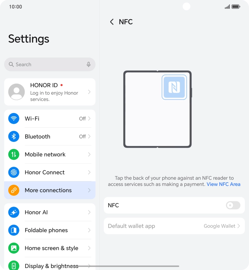 Press the indicator next to 