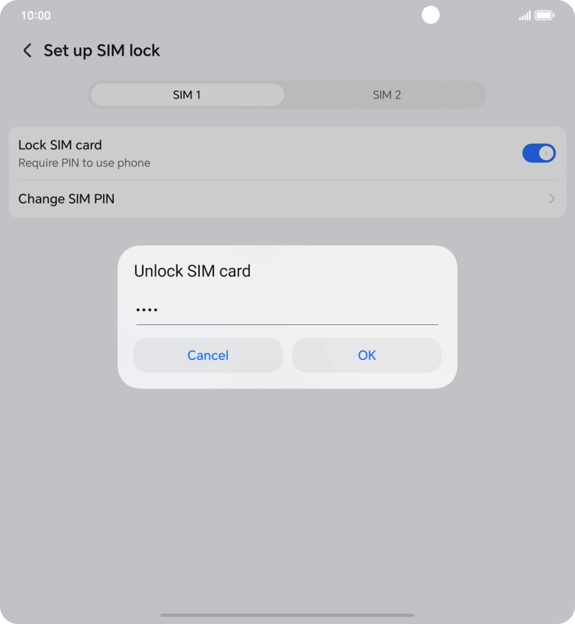 Key in your PIN and press OK.