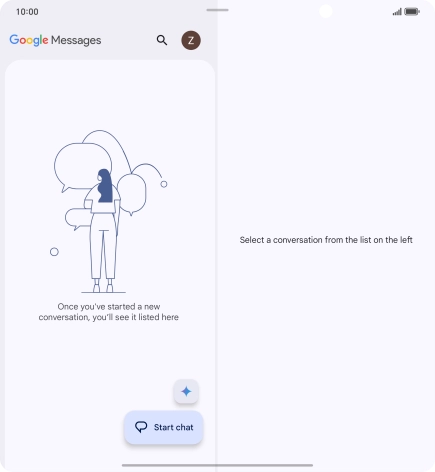 Press the profile icon.