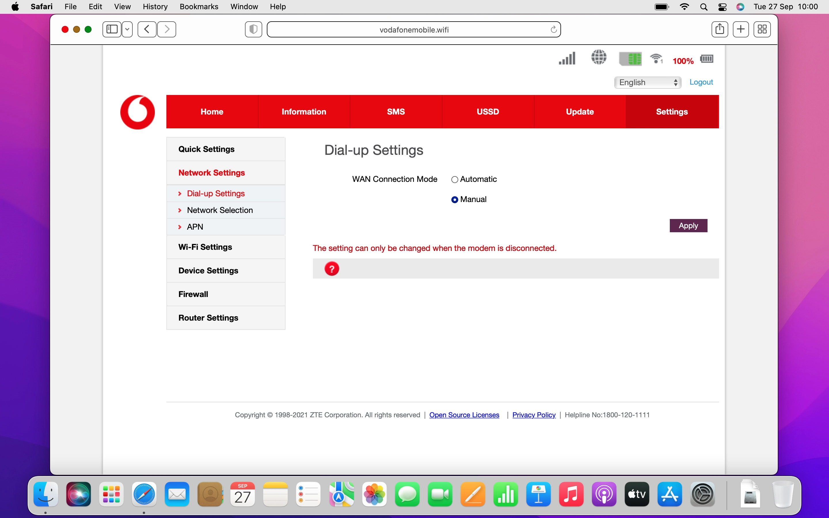 Click Apply.
