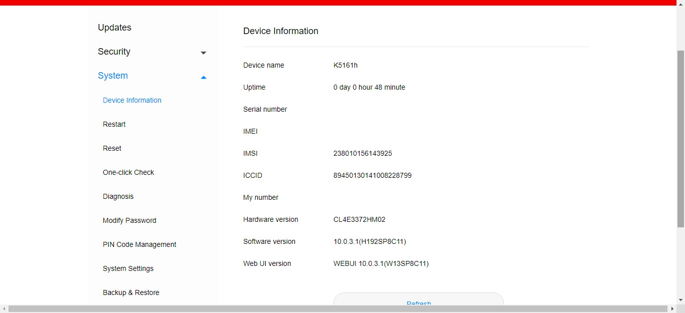 Click Device Information.