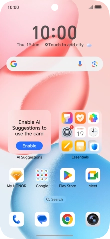 Press the settings icon.