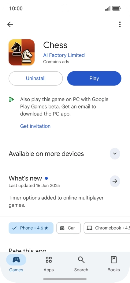 Press Uninstall.