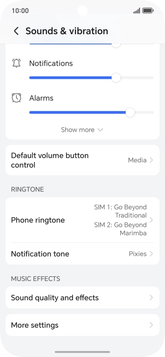 Press Phone ringtone.