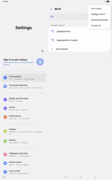 Press Intelligent Wi-Fi.