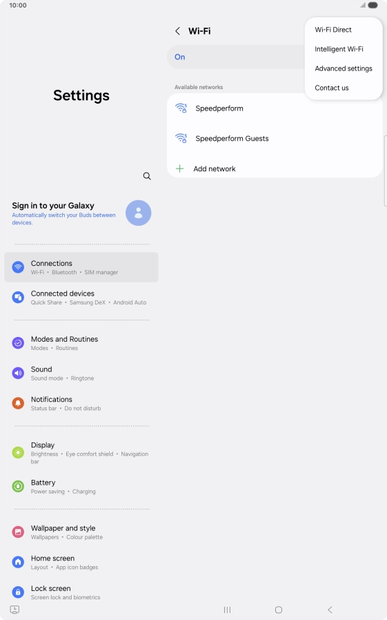 Press Intelligent Wi-Fi.