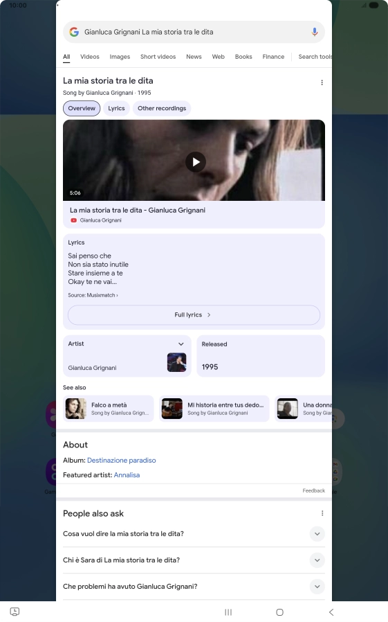 Follow the instructions on the screen to use the search results.